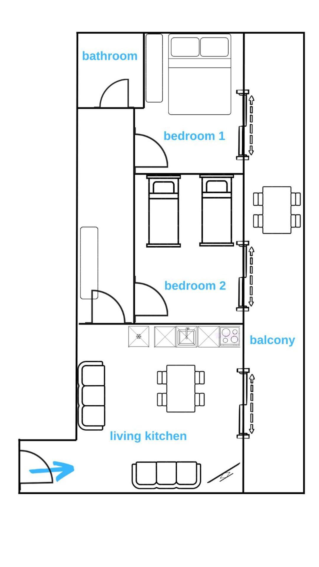 סרנדה Sarah'S Apartments - 5 Min Walk To Beaches & Boulevard - Big Balcony! מראה חיצוני תמונה